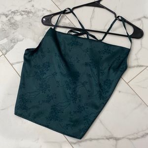 Zaful medium green cowl neck tank